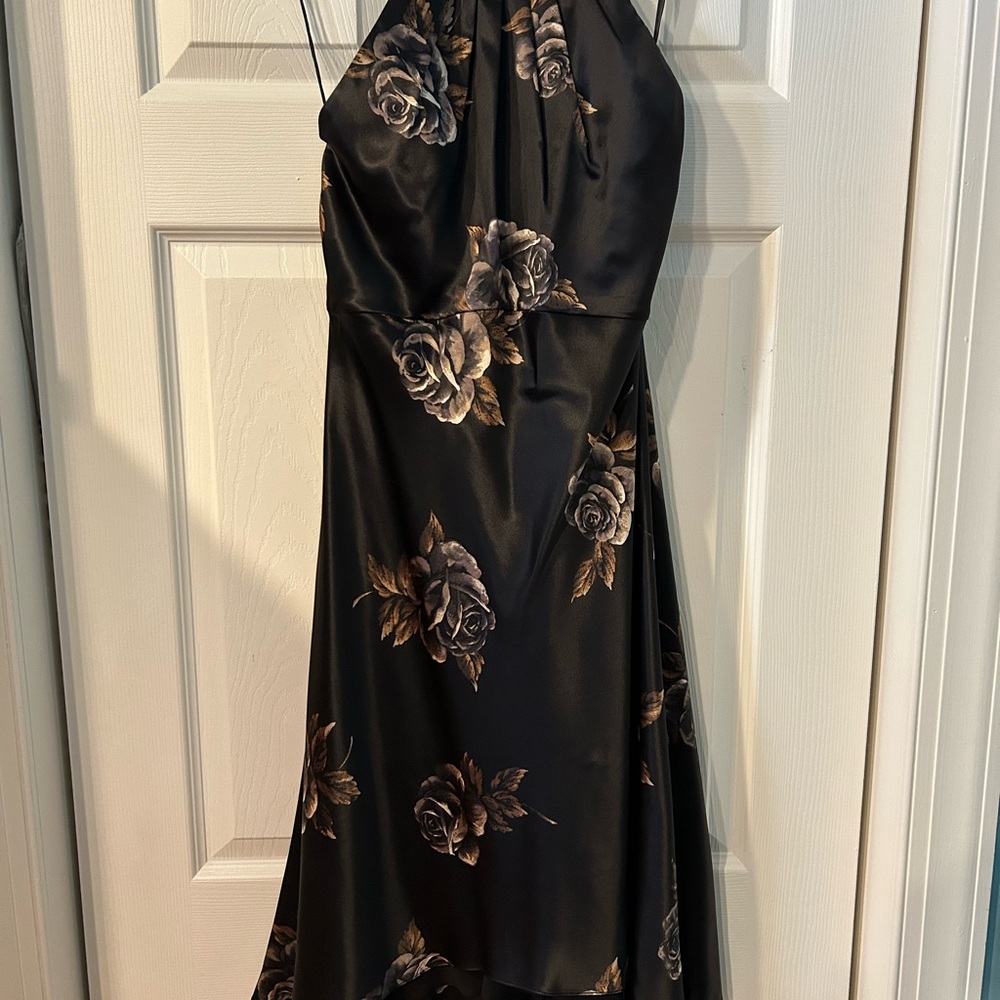 Nine West Black Rose High Low Dress